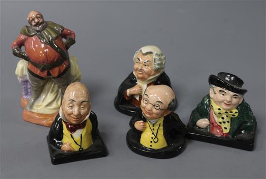 A group of five Royal Doulton Dickens and other miniatures